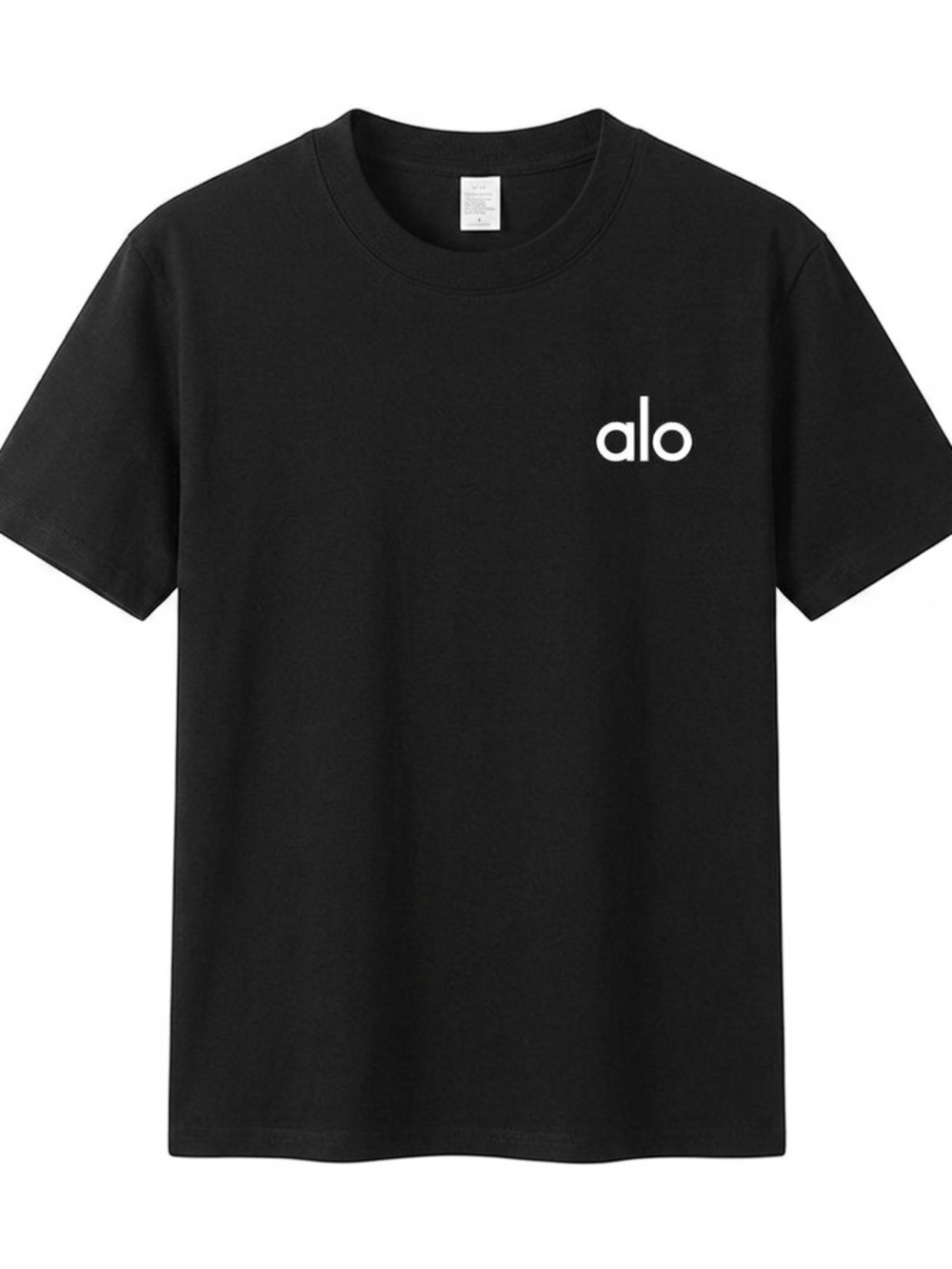 ALO Yoga Men’s Black T-Shirt with White Logo